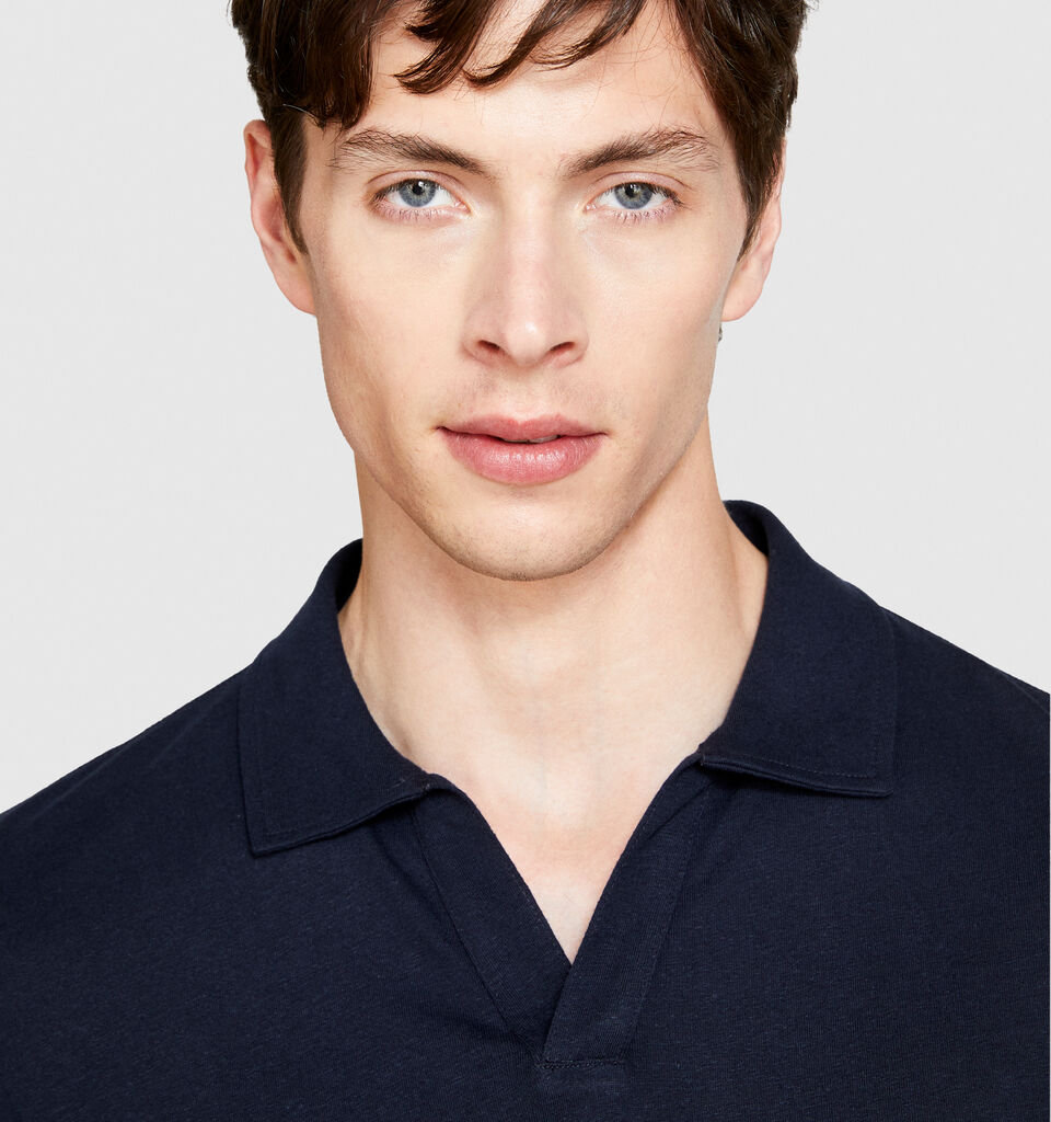 Regular fit polo - men's polos - Dark Blue | Sisley image number 5